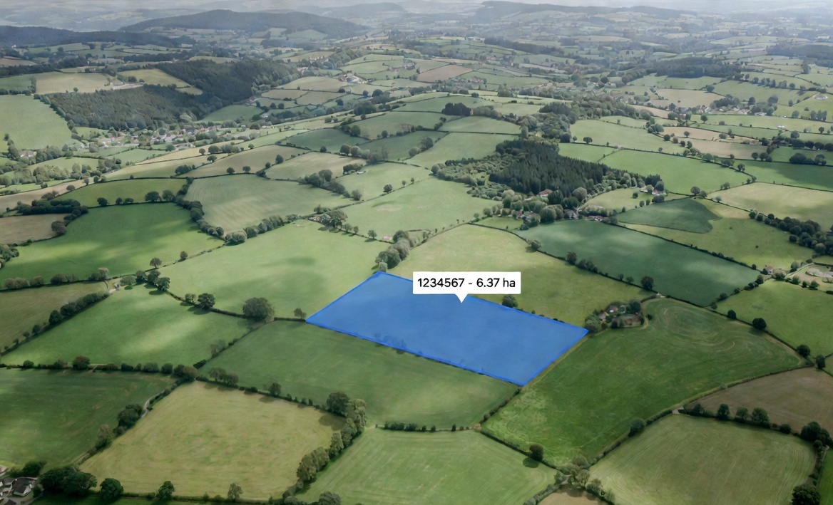 Cube Earth tillage field parcels